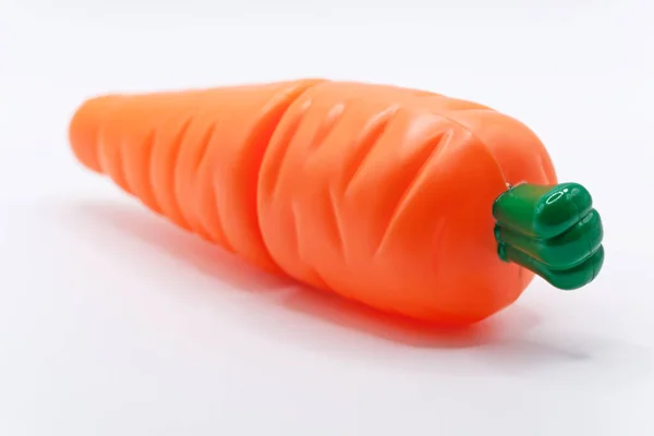 Іграшкова Морква Білому Тлі — стокове фото