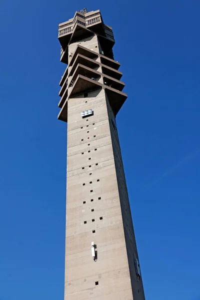 Stoccolma Svezia Maggio 2023 Torre Kaknas Vista Fronte — Foto Stock