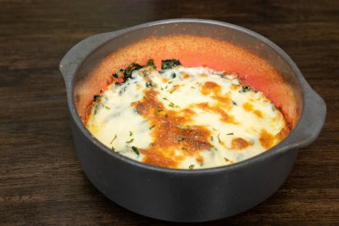 Peynirli ıspanağın yakın çekim