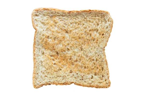 Kawałek Chleba Pszennego Izolowany Białym Tle — Zdjęcie stockowe