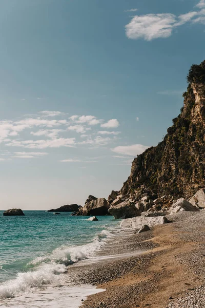 stock image Amazing view of the Adriatic sea and mountains near Petrovac, Montenegro. Travel destination in Montenegro.