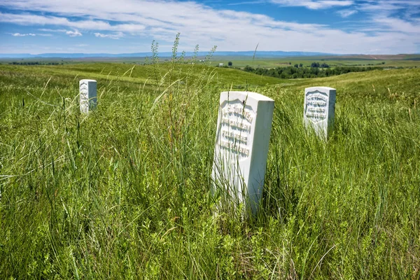 Little Bighorn Battlefield Monumento Nacional Memoriza Sétima Cavalaria Exército Dos — Fotografia de Stock