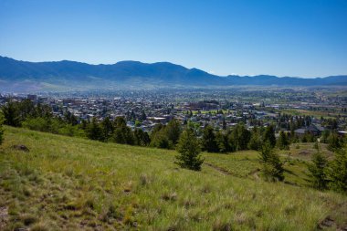 Butte, Montana, seen here on a clear, summer day from Big Butte Open Space Recreation Area, was established in 1864 as a mining camp in the northern Rocky Mountains on the Continental Divide. 
