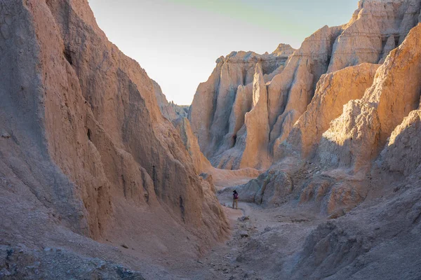 View Rugged Yet Beautiful Notch Trail Badlands National Park South Stock Image
