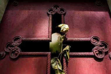 Paris, Fransa - 20 Haziran 2017: Pere Lachaise, Fransa 'nın en ünlü mezarlığı.. 