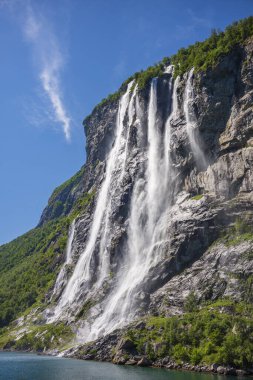 Seven Sisters şelalesi adını yedi ayrı dereden alır. En uzun uzunluğu 250 metredir. Şelale Geiranger ve Hellesylt arasındaki Geirangerjord 'da yer almaktadır.. 