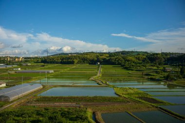 Japonya, Kyoto yakınlarında pirinç tarlası. Pirinç üretimi gıda tedariği için önemlidir ve pirinç Japon diyetinin önemli bir parçasıdır. Japonya dünyanın en büyük dokuzuncu pirinç üreticisidir..