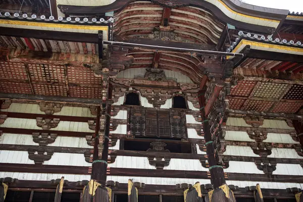 stock image Nara, Japan, June 18, 2024: The ancient Todaiji Temple and its massive Great Buddha, pictured here during a cloudy, summer day with no people.  