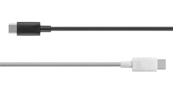 Kabel Med Type Stik Isoleret Hvid Baggrund - Stock-foto