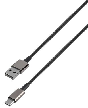 kablo ve bağlantı USB, Tip-C, beyaz arkaplanda izole edildi