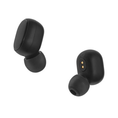 wireless headphones, an accessory for the phone, on a white background in isolation