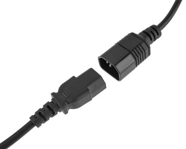 computer cord C13-C14, on a white background