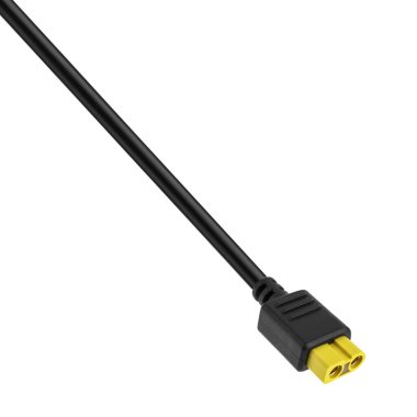 cable with power connector xt60F, for charging batteries from solar panels, isolated on white background