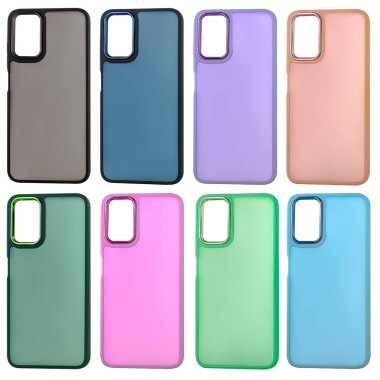 Silikon telefon kılıfı yalıtımda beyaz arkaplan