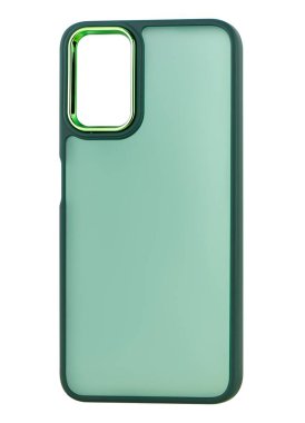 Silikon telefon kılıfı yalıtımda beyaz arkaplan