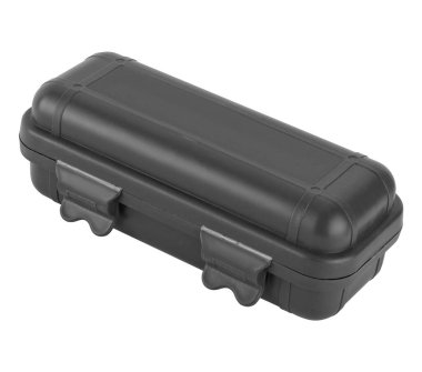 İzolasyonda beyaz arkaplan üzerine plastik su geçirmez çanta