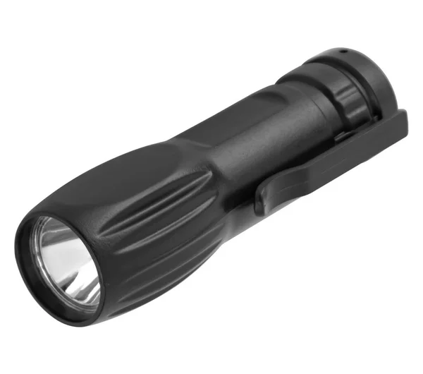 stock image LED camping flashlight on a white background in insulation