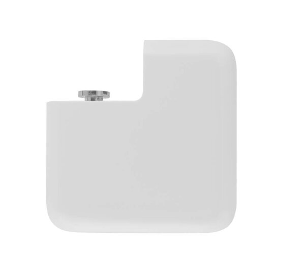 Laptop power adapter, computer spare part on white background in insulation