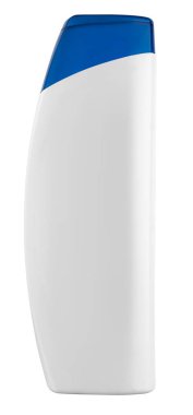 Şampuan konteynırı, beyaz arka planda kozmetik.