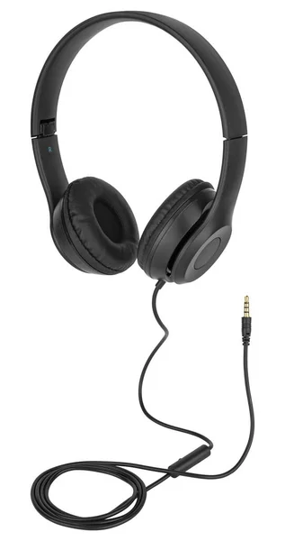 Computer Wired Headphones White Background Insulation — Stock Photo, Image