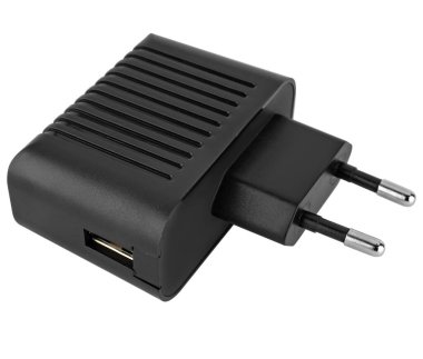 Güç adaptörü, izole edilmiş, beyaz arkaplan