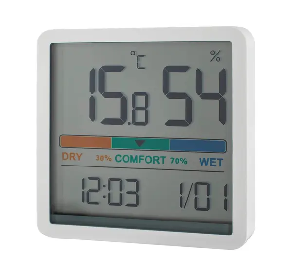 Digital Thermometer Screen White Background Insulation — Stock Photo, Image