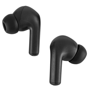 Kablosuz akustik kulaklıklar beyaz bir arkaplanda izolasyonda