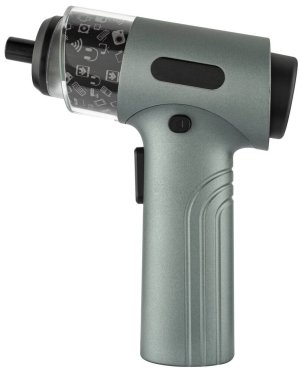 bit takımlı elektrikli tornavida beyaz arkaplanda yalıtılmış