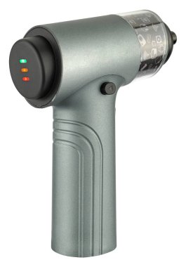 bit takımlı elektrikli tornavida beyaz arkaplanda yalıtılmış