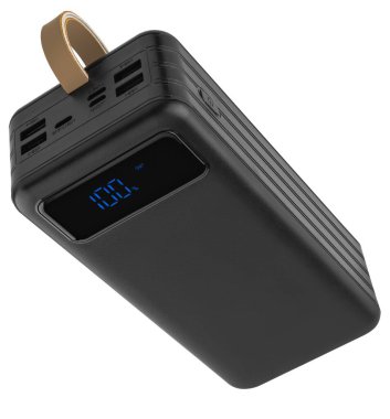 Telefonunuzu şarj etmek için taşınabilir batarya povebank, dış batarya, beyaz arka plan izolasyon