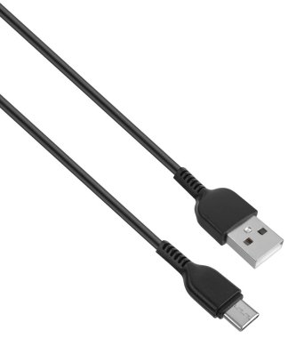 Beyaz arkaplanda yalıtılmış USB ve Tip-C bağlantısına sahip kablo