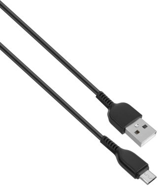 Beyaz arkaplanda yalıtılmış USB ve Tip-C bağlantısına sahip kablo