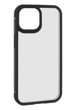 İzolasyonda beyaz arkaplanda telefon için silikon kutu