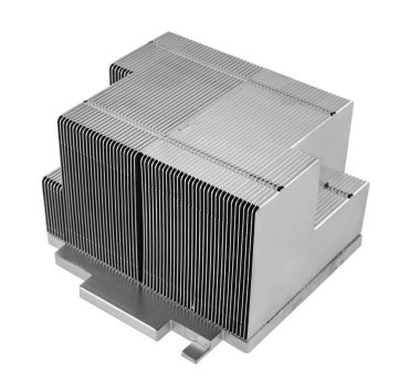 Radyatör, beyaz arkaplanda pasif soğutma sistemi