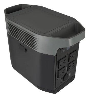 Özerk taşınabilir güç istasyonu, merkez ofis için, izolasyonda beyaz arka planda.