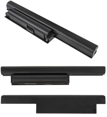 Orijinal dizüstü pili, beyaz arka planda sunuluyor..