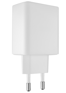 Telefon için güç adaptörü, beyaz renk