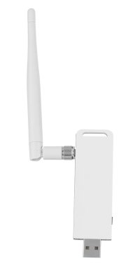 Antenli modern Wi-Fi modülü, USB bağlantısı. Bilgisayarınız ve bilgisayarınız için güvenilir veri transferi.