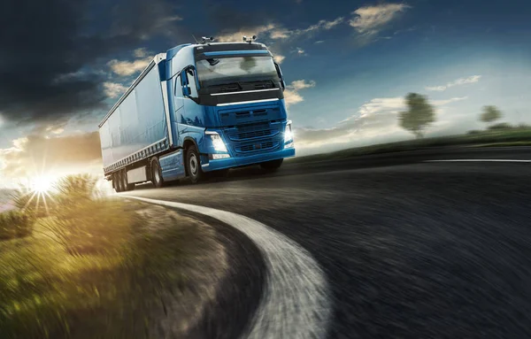 Rendering Truck Highway — Stock Photo, Image
