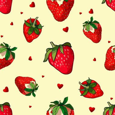 Böğürtlen vektörü bohem stilinde, pürüzsüz desen. Çilek, ahududu, yabanmersini ve frenk üzümü. Parmak izi, tekstil ve tişört baskısı için.