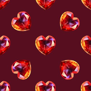 Kırmızı aşk kalpleri kusursuz desen. Çeşitli kalpleri olan duvar kâğıdının tasviri. Sevgililer Günü 'nün arka plan dokusu, baskısı, spor kıyafeti, tasarımcısı boş.