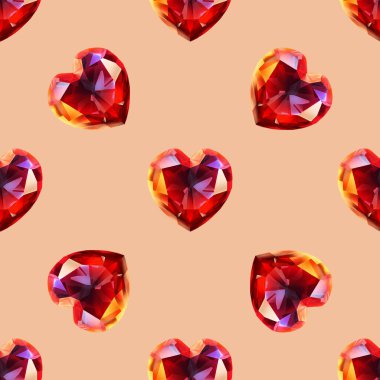 Kırmızı aşk kalpleri kusursuz desen. Çeşitli kalpleri olan duvar kâğıdının tasviri. Sevgililer Günü 'nün arka plan dokusu, baskısı, spor kıyafeti, tasarımcısı boş.