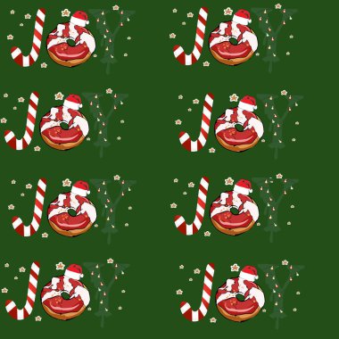 Renkli şeker kamışı, ökseotu, kurdele, Noel ağacı dikişsiz Noel deseni çiziyor. Lolipop duvar kağıdı. Renkli şeker kamışı, ökseotu, kurdele ve dikişsiz Noel ağacı çizimi. Lolipop duvar kağıdı.