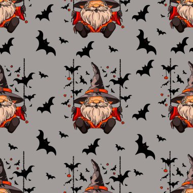 Halloween jack o lantern pumpkins seamless pattern on a white background. A bright and playful seamless pattern featuring various jack-o'-lantern pumpkins clipart