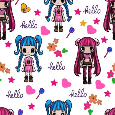 Çizgi film kızlarının kusursuz deseni ve 