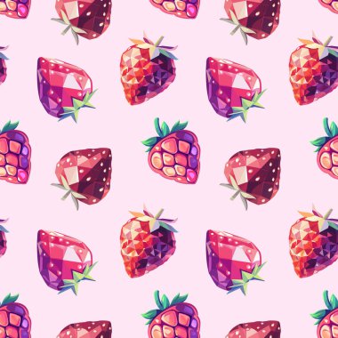 Pembe Arkaplanda Çilek Taşı