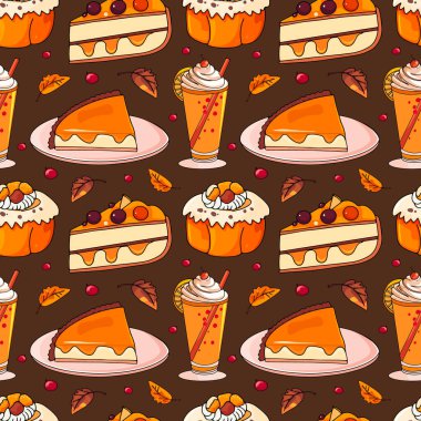 Pumpkin Pie ve İçeceklerle Kusursuz Güz Tatlısı Deseni