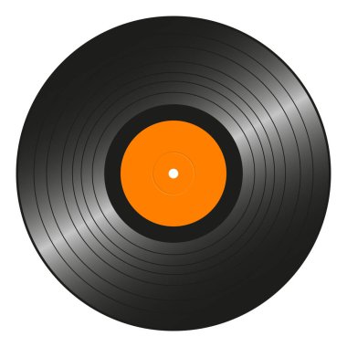 phonograph record - LP vinyl gramophone record vector illustration isolated on white background