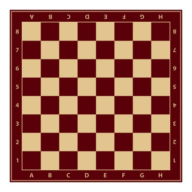 chessboard, color vector illustration isolated on white background