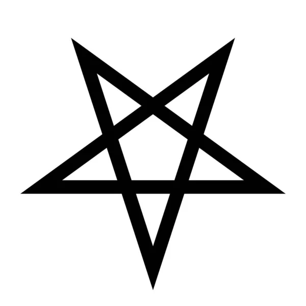 Pentagramme Illustration Vectorielle Une Étoile Simple Cinq Branches Isolée Sur — Image vectorielle